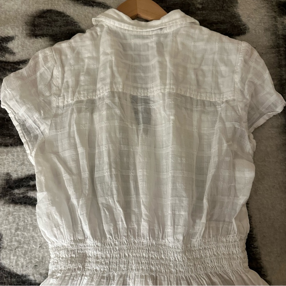 Guess Short Sleeves Blouse White size L Women - Picture 9 of 14